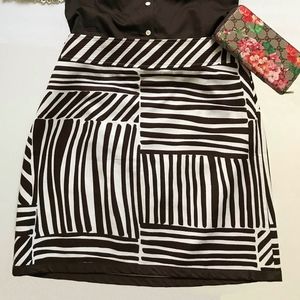 Ann Taylor Textured Zebra Print Skirt - Size 12